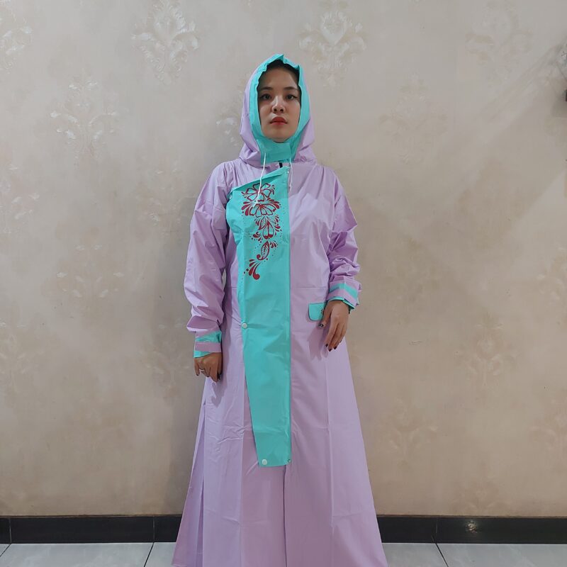Jas Hujan Gamis Calista Ungu